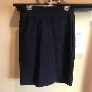 Navy stretchy pencil skirt